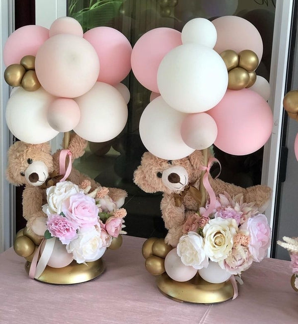 It's a Girl Balloons teddy bear centerpieces