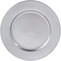 Silver charger Plates