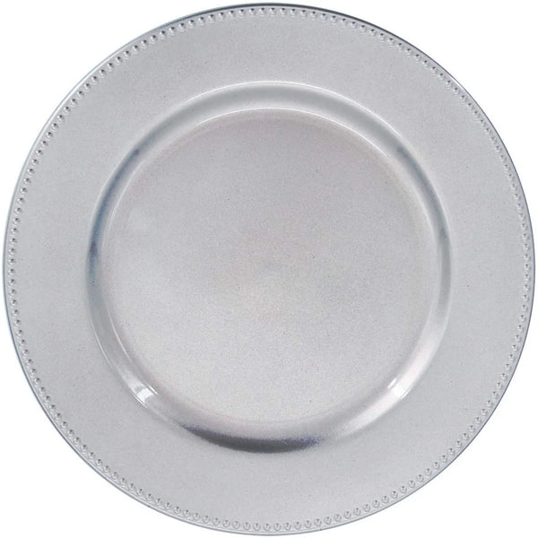 Silver charger Plates