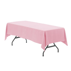 Pink Rectangular tablecloths for rent 60 x 102 inches