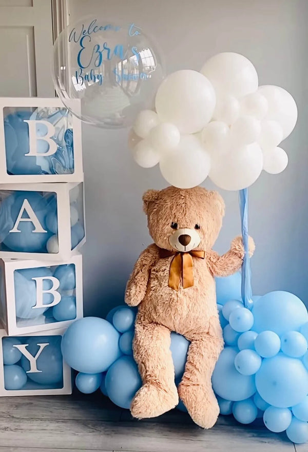 Teddy bear balloons cloud set up