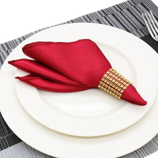 Red Table Napkin 30cm Square Satin