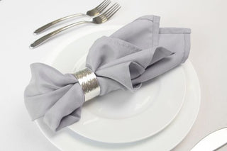 Gray Polyester Napkins 20 inch